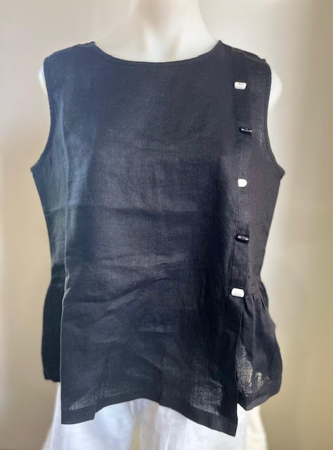 Linen Button Detailed Shirt