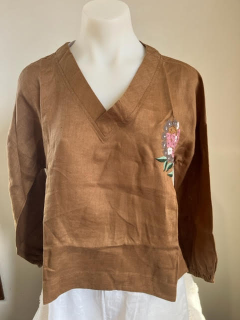 Linen Shirt Mid Length Sleeves