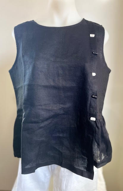 Linen Button Detailed Shirt