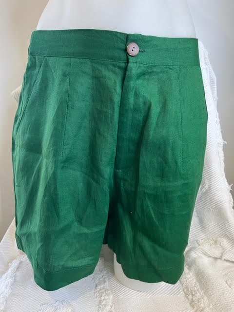 Jacaranda Linen Shorts Button and Fly