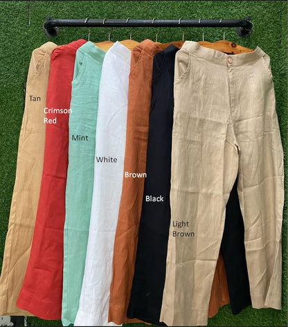 Linen Pants: Fly and Button